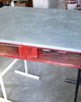 Create a waxed concrete coffee table