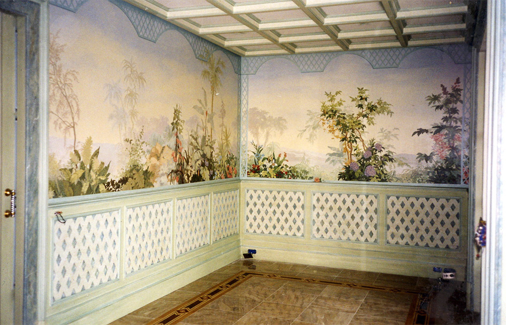 Trompe l'oeil papier peint Zuber, décoration chambre