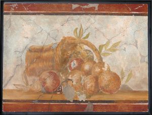 Fresque corbeille de fruit, maison des Cerfs, Pompéi