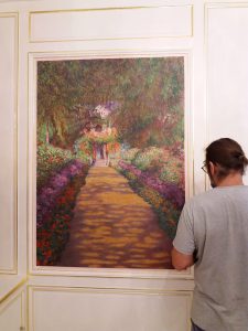 Toile peinte d'après Monet, panoramique