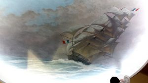 decor brasserie Plafond peint, La belle poule