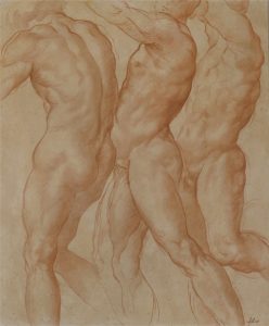 Fresque d'après Pontormo Peinture a fresco, imitation sanguigne