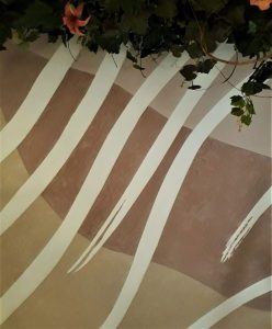 Détail de la fresque de la salle DJ à Bocca Nissa