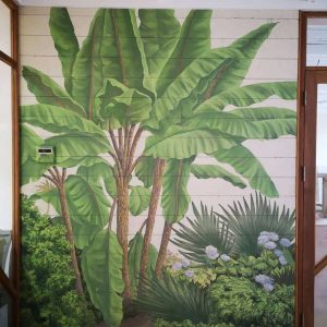 Décoration végétale dans une agence de voyage à Paris