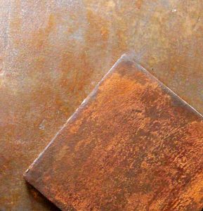 Carreaux sur mesure, métallisés à froid, métal fer rouillé